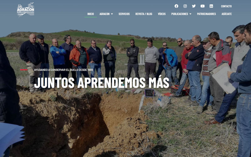página web para asociacion aragonesa de agricultura de conservacion version desktop