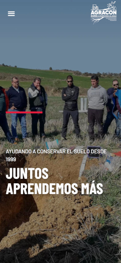 página web para asociacion aragonesa de agricultura de conservacion version movil