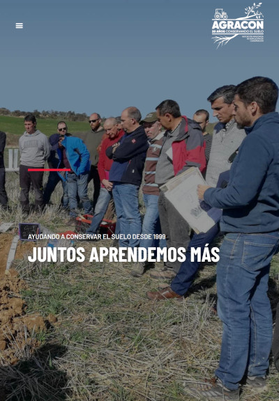 página web para asociacion aragonesa de agricultura de conservacion version tablet