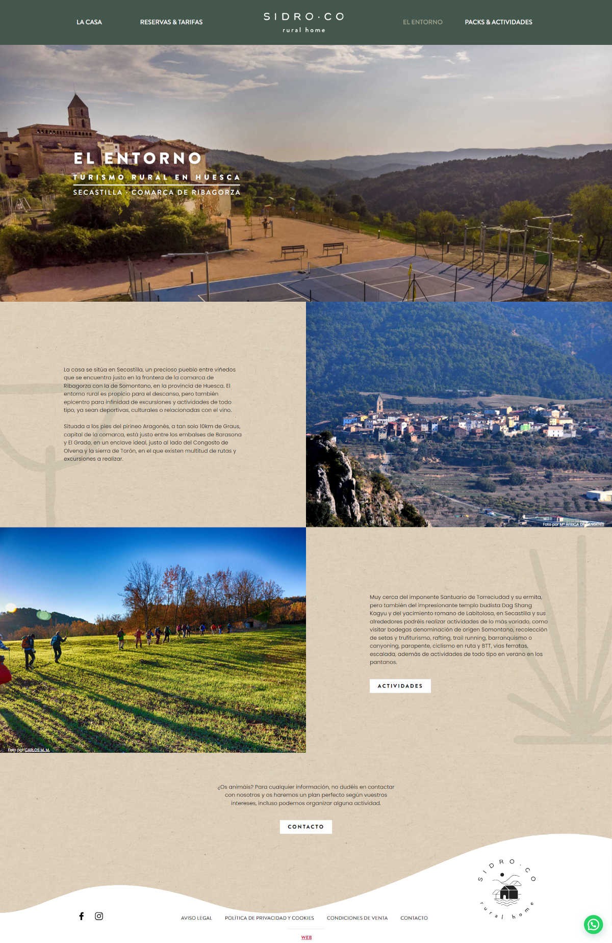 webs para casas rurales Sidro·Co 6