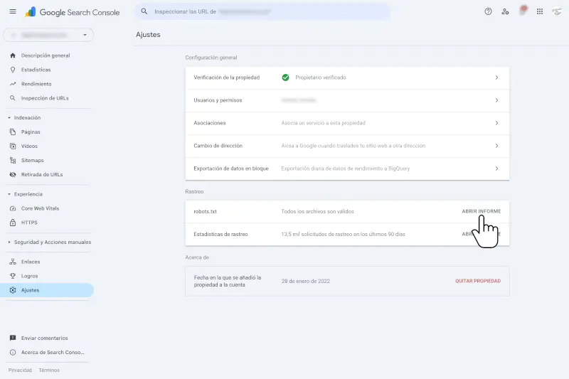 Uso de la herramienta de Google Search Console para probar robots.txt